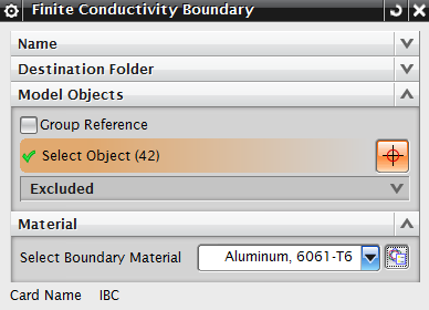 Picture: Dialog for the Definition of the Boundary Material